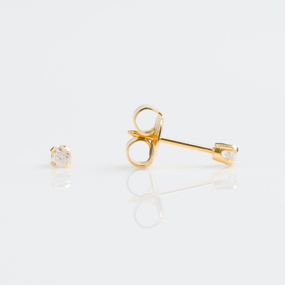 9CT GOLD TIFF. 5 POINT GENUINE DIAMOND - SPARKLN