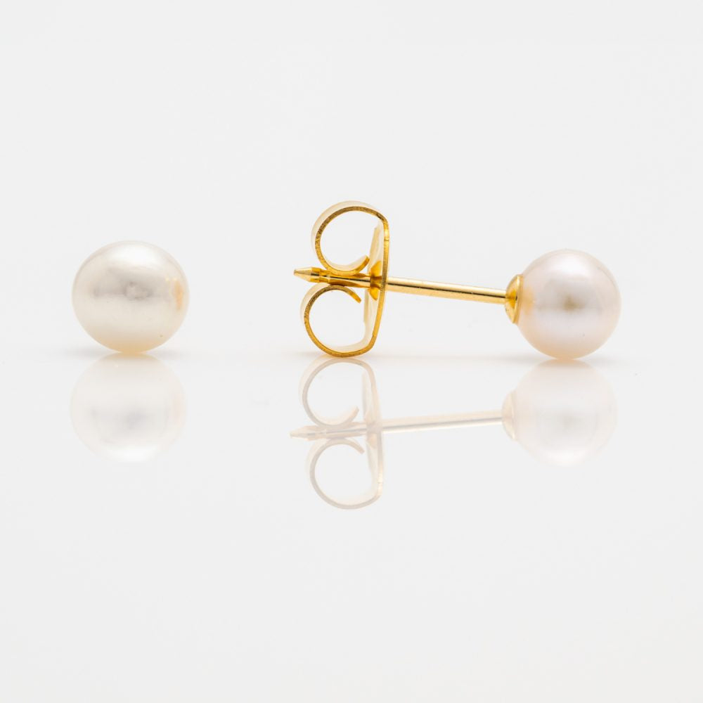 18CT GOLD 5MM PEARL - SPARKLN