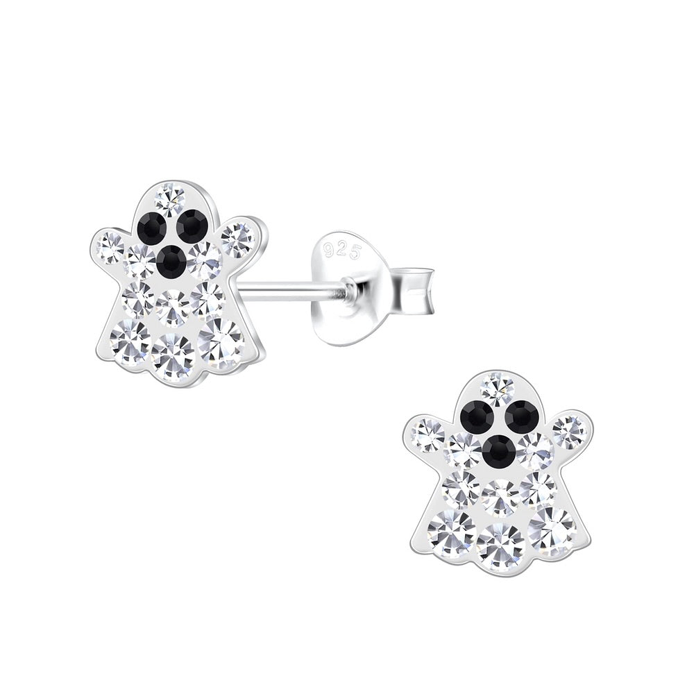 Sterling Silver Ghost Ear Studs