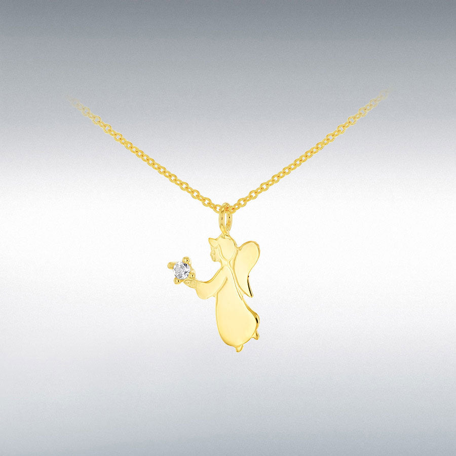 Babies and children’s gold angel pendant with chain