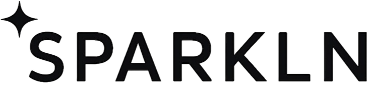 Logo of SPARKLN with a star symbol on a white background