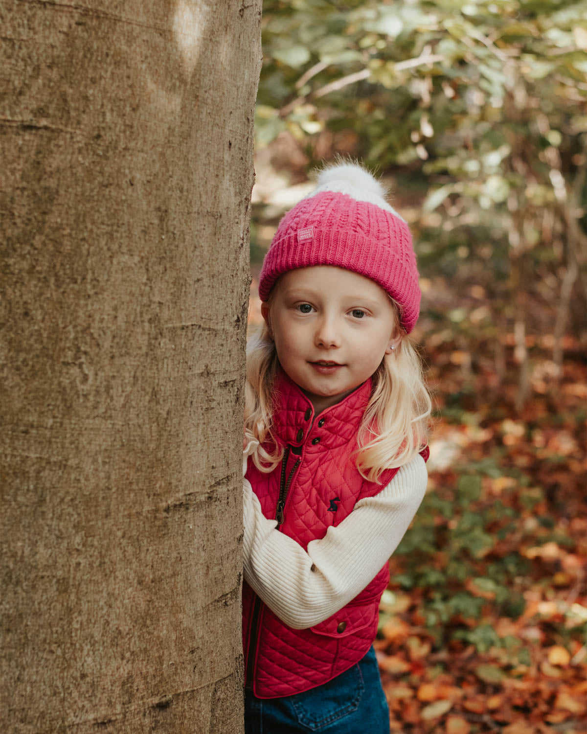 little girl and her new earrings
