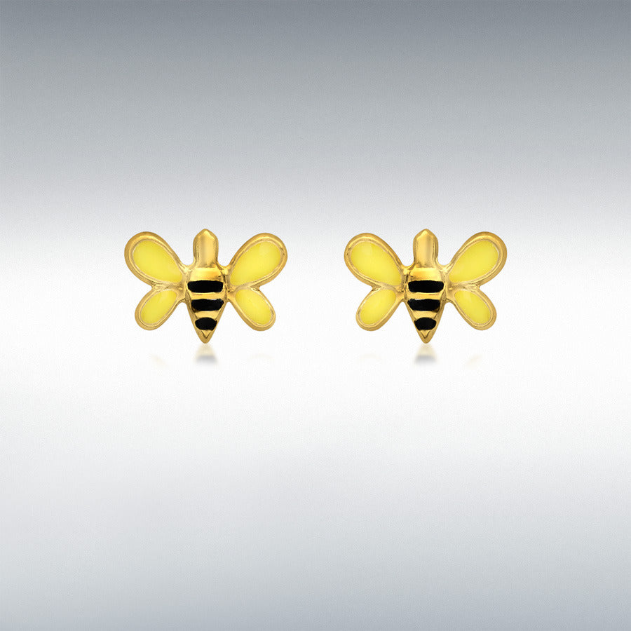 gold bumblebee studs for children