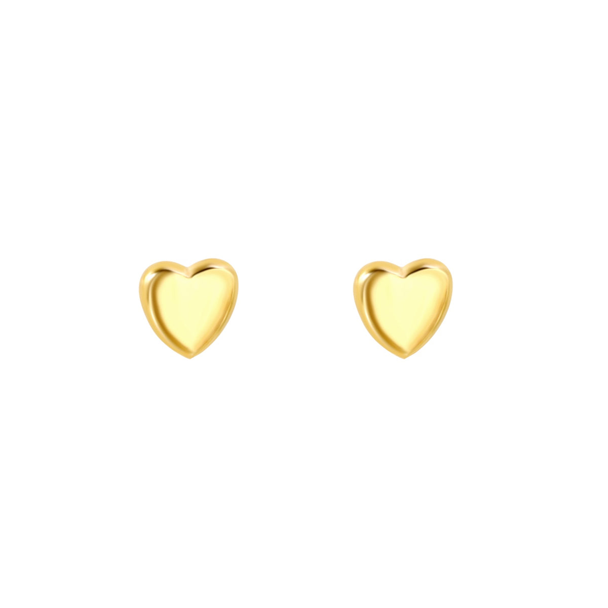 Hypoallergenic stainless steel heart earrings for children