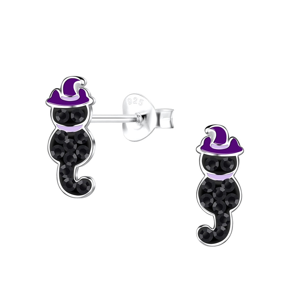 Sterling Silver Cat Ear Studs