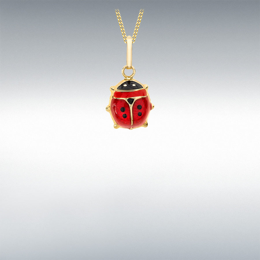 Babies and children’s gold lady bug pendant with chain